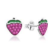 E-8995 - 925 Sterling silver stud with multi crystals.