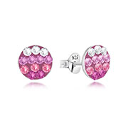 E-9015 - 925 Sterling silver stud with multi crystals.