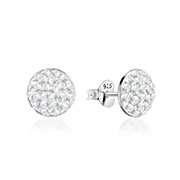 E-9026 - 925 Sterling silver stud with multi crystals.