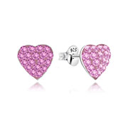 E-9027 - 925 Sterling silver stud with multi crystals.