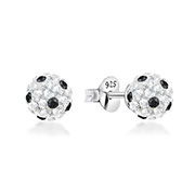 E-9280 - 925 Sterling silver stud with multi crystals.