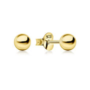 EP-5001 - Plain gold plated sterling silver stud.