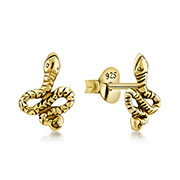 EP-5385 - Plain gold plated sterling silver stud.