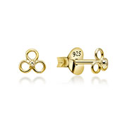 EP-5568 - Plain gold plated sterling silver stud.