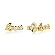 EP-5689 - Plain gold plated sterling silver stud.