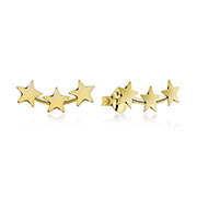 EP-5763 - Plain gold plated sterling silver stud.