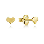 EP-5773 - Plain gold plated sterling silver stud.
