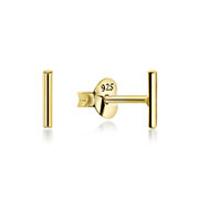 EP-5872 - Plain gold plated sterling silver stud.