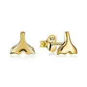 EP-5878 - Plain gold plated sterling silver stud.