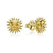 EP-5896 - Plain gold plated sterling silver stud.