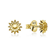 EP-5983 - Plain gold plated sterling silver stud.