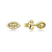 EP-6104 - Plain gold plated sterling silver stud.