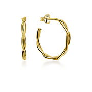 EP-6189 - Plain gold plated sterling silver stud.