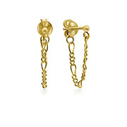 EP-6197 - Plain gold plated sterling silver stud.