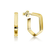 EP-6218 - Plain gold plated sterling silver stud.