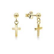 EP-6233 - Plain gold plated sterling silver stud.