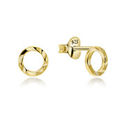 EP-6241 - Plain gold plated sterling silver stud.