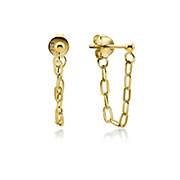 EP-6258 - Plain gold plated sterling silver stud.