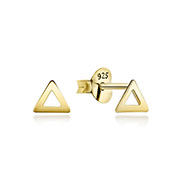 EP-6259 - Plain gold plated sterling silver stud.