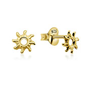 EP-6260 - Plain gold plated sterling silver stud.