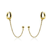 EP-6261 - Plain gold plated sterling silver stud.