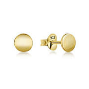 EP-6263 - Plain gold plated sterling silver stud.