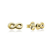 EP-6275 - Plain gold plated sterling silver stud.