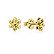 EP-6293 - Plain gold plated sterling silver stud.