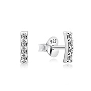 EZ-1071 - 925 Sterling silver stud with cubic zircon.