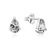 EZ-1074 - 925 Sterling silver stud with cubic zircon.