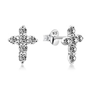 EZ-1081 - 925 Sterling silver stud with cubic zircon.