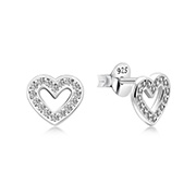 EZ-1095 - 925 Sterling silver stud with cubic zircon.