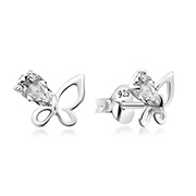 EZ-1131 - 925 Sterling silver stud with cubic zircon.