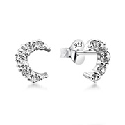 EZ-1134 - 925 Sterling silver stud with cubic zircon.