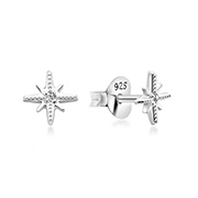 EZ-1153 - 925 Sterling silver stud with cubic zircon.
