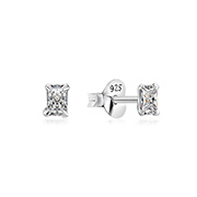 EZ-1164 - 925 Sterling silver stud with cubic zircon.