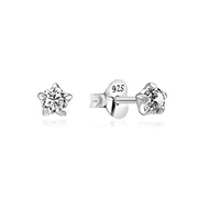 EZ-1165 - 925 Sterling silver stud with cubic zircon.