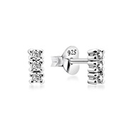 EZ-1176 - 925 Sterling silver stud with cubic zircon.