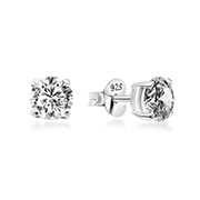EZ-1205 - 925 Sterling silver stud with cubic zircon.