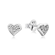 EZ-1209 - 925 Sterling silver stud with cubic zircon.