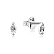 EZ-1213 - 925 Sterling silver stud with cubic zircon.
