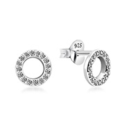 EZ-1226 - 925 Sterling silver stud with cubic zircon.