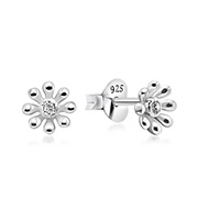 EZ-1229 - 925 Sterling silver stud with cubic zircon.