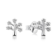 EZ-1235 - 925 Sterling silver stud with cubic zircon.