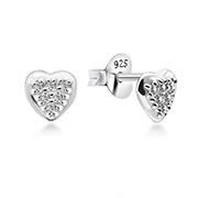 EZ-1255 - 925 Sterling silver stud with cubic zircon.