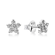 EZ-1256 - 925 Sterling silver stud with cubic zircon.