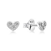 EZ-1259 - 925 Sterling silver stud with cubic zircon.
