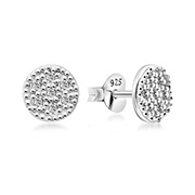 EZ-1262 - 925 Sterling silver stud with cubic zircon.