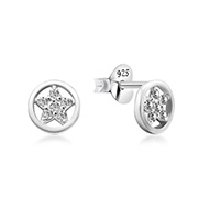 EZ-1277 - 925 Sterling silver stud with cubic zircon.