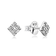 EZ-1278 - 925 Sterling silver stud with cubic zircon.
